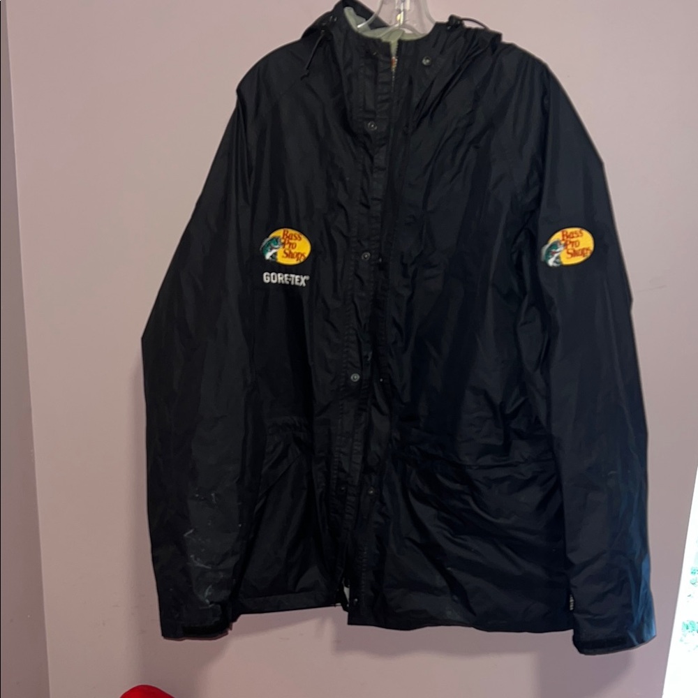 Bass Pro Shops Black Gore-Tex Rain Jacket